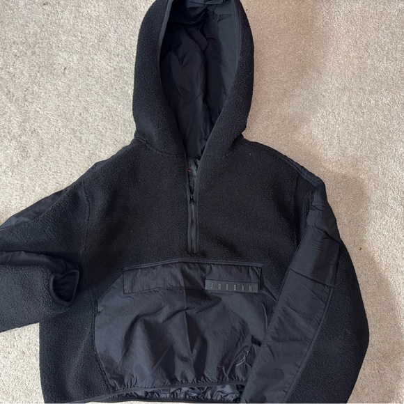 Jordan Cosy Girl Women's Sherpa Polar Fleece Hoodie, Black XL - Picture 3 of 5